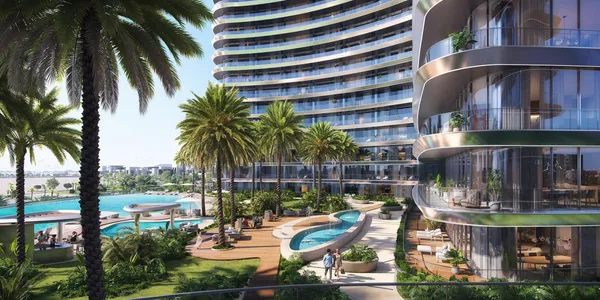 Новая высотная резиденция Binghatti Hills с бассейнами, спортивными площадками и зеленой зоной, Barsha South, Дубай, ОАЭ