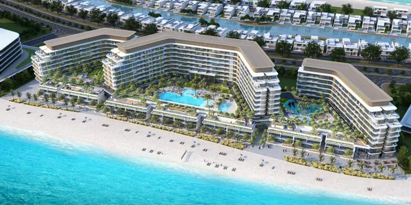 Новый комплекс Selene Beach Residences с лагуной, бассейном и парками, Al Seanneeah, Дубай, ОАЭ