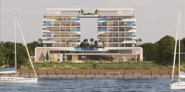 Новая резиденция Ocean Pearl с бассейнами рядом с каналом и Дубай-Крик, Dubai Islands, Дубай, ОАЭ