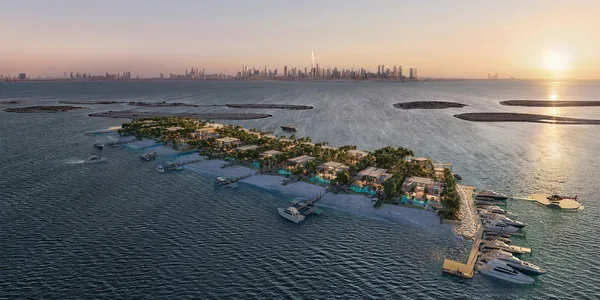 Новый комплекс вилл на берегу моря Amali Islands с панорамным видом и вертолетной площадкой на воде, The World Islands, Дубай, ОАЭ
