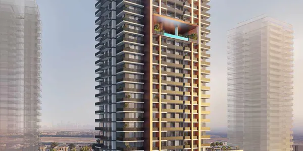 Новый комплекс меблированных апартаментов ESSENL1FE с двумя бассейнами и коммерческими помещениями, JVT, Дубай, ОАЭ