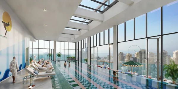 Новый жилой комплекс Rove Dubai Marina с бассейнами и зонами для отдыха и коворкинга в самом сердце района Dubai Marina, Дубай, ОАЭ