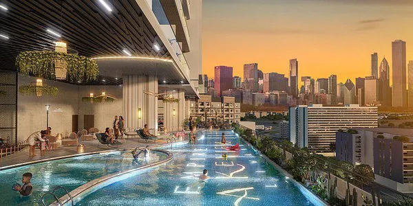 Новая резиденция Empire Lakeviews Liwan с бассейнами, полем для мини-гольфа и коворкингом в оживленном районе Liwan, Дубай, ОАЭ