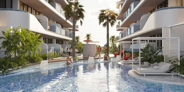 Престижные апартаменты с личными бассейнами в комплексе Ocean Pearl 2, район Dubai Islands, Дубай, ОАЭ