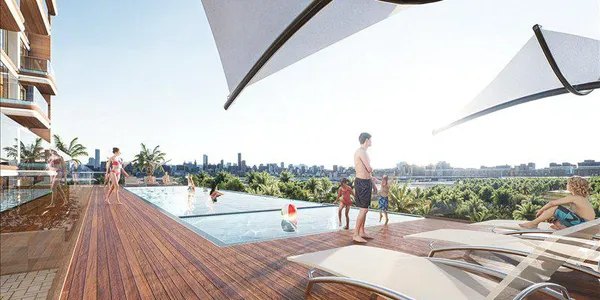 Новый жилой комплекс Bonds Avenue Residences с бассейнами, мини-гольфом и садами, Dubai Islands, Дубай, ОАЭ