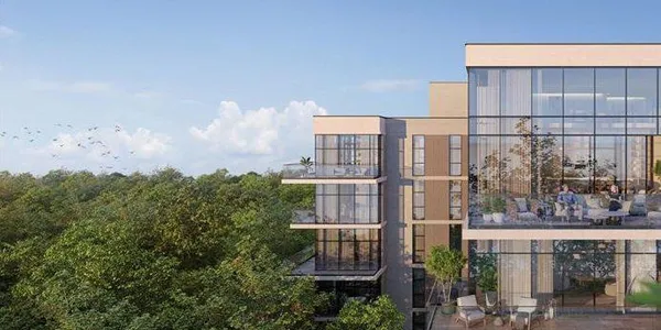 Новый крупный комплекс Ghaf Woods (Capria) с бассейнами, ресторанами и лесной зоной, Ghaf Woods, Дубай, ОАЭ