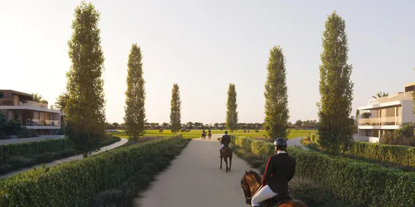 Новый комплекс вилл Chevalia Estate с бассейнами, конюшнями и клубным домом рядом с международным аэропортом, Grand Polo Phase 1, Дубай, ОАЭ