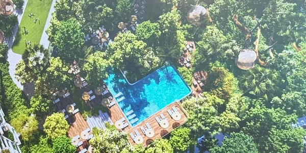 Новый высотный проект Talea с бассейном, спа и коворкингом, Forest District, Дубай, ОАЭ