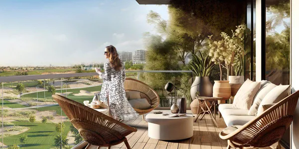 Новая башня в проекте премиум класса Golf Greens с островными площадками для гольфа, инфинити-бассейнами и большой зеленой зоной, DAMAC Hills