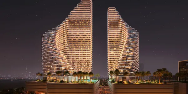 Новый проект Flare с бассейнами и искусственным пляжем, JVT, Дубай, ОАЭ