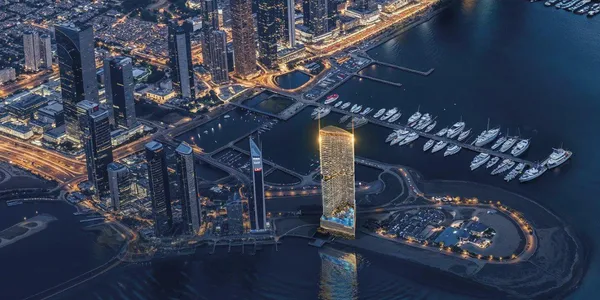 Новая резиденция на берегу океана Breez с бассейнами, лагуной и панорамными видами на море, Dubai Maritime City, Дубай, ОАЭ