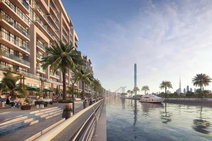 Современная резиденция Riviera IV с бассейном, зелеными зонами и живописным видом в районе MBR City, ОАЭ