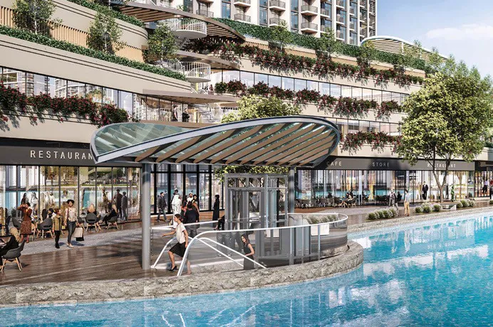 Новая высотная резиденция 360 Riverside Crescent с бассейнами и ресторанами рядом с центром города, Nad Al Sheba 1, Дубай, ОАЭ