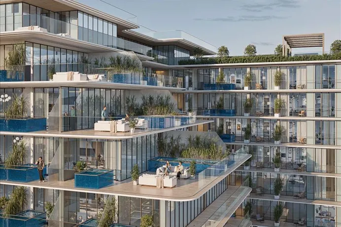Новый комплекс апартаментов с собственными бассейнами Lazord, Majan, Дубай, ОАЭ