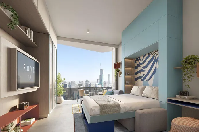 Новый комплекс меблированных апартаментов Rove Dubai Marina с бассейнами и зонами коворкинга в самом сердце района Dubai Marina, Дубай, ОАЭ