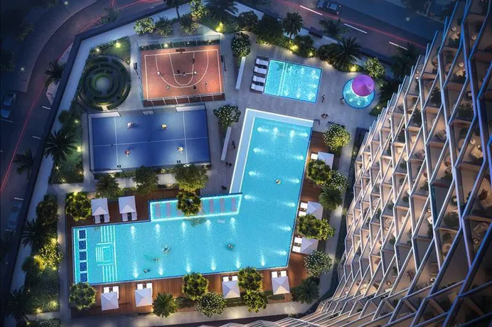 Новая резиденция Binghatti Haven с бассейном, спа и мини-гольфом, Dubai Sports City, Дубай, ОАЭ