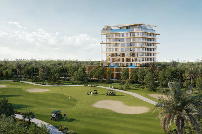 Новый комплекс Golf Grove с бассейном, панорамными видами и клубом, Dubai Production city, Дубай, ОАЭ