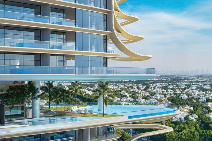 Эксклюзивные резиденции в новом комплексе Barari Heights с инфинити-бассейном, спа-зонами и детскими площадками, Majan, Дубай, ОАЭ