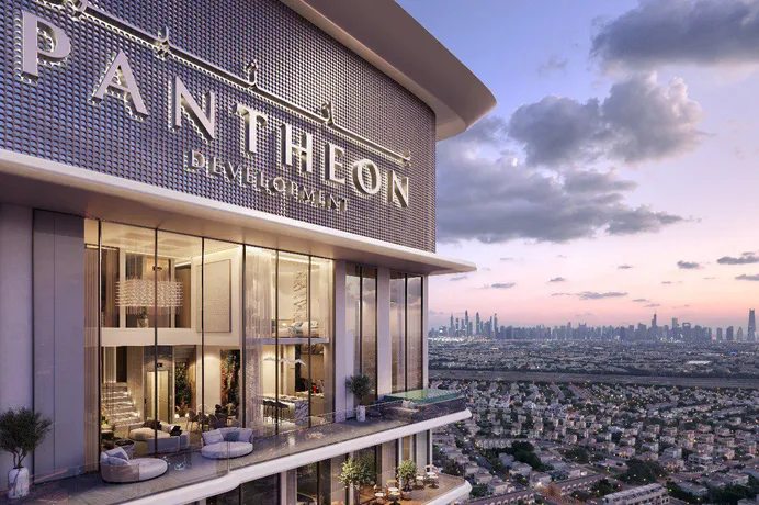 Пентхаусы в новом жилом комплексе Voxa с бассейнами, садом и мини-гольфом, JVT, Дубай, ОАЭ