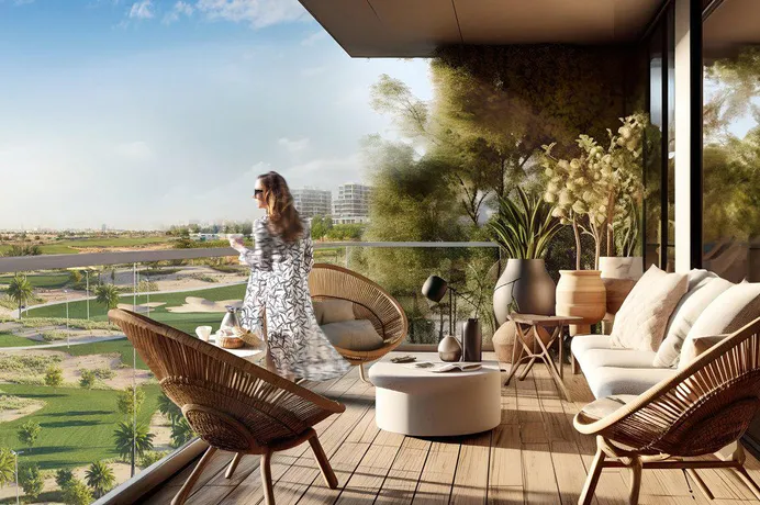 Новая башня в проекте премиум класса Golf Greens с островными площадками для гольфа, инфинити-бассейнами и большой зеленой зоной, DAMAC Hills