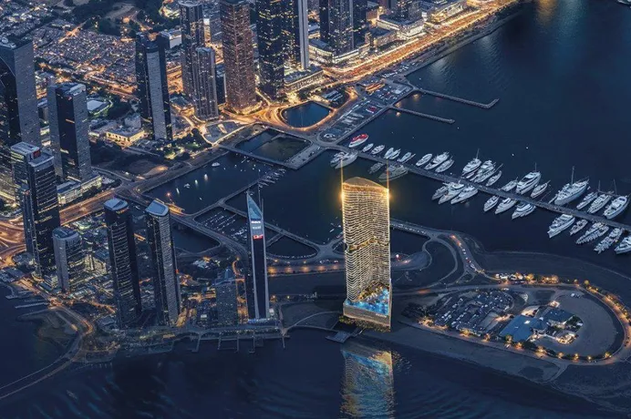 Новая резиденция на берегу океана Breez с бассейнами, лагуной и панорамными видами на море, Dubai Maritime City, Дубай, ОАЭ