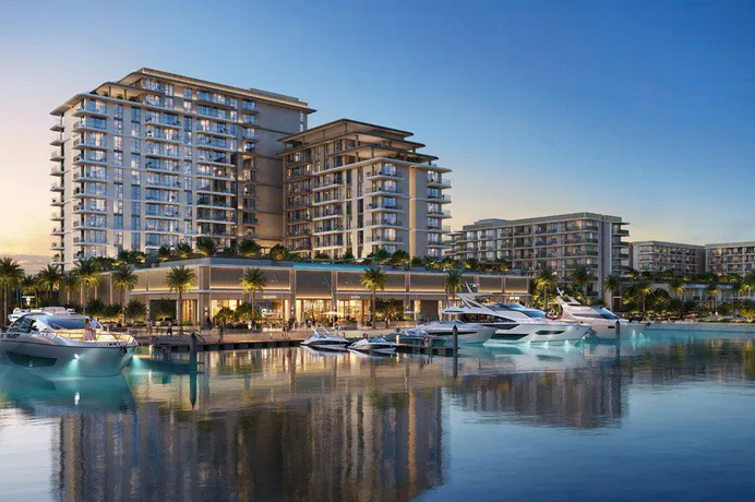 Новый жилой комплекс на берегу моря Aurea с инфинити-бассейном и детскими площадками, Mina Rashid, Дубай, ОАЭ