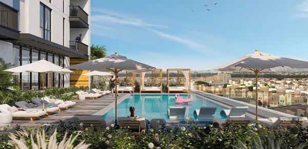 Жилой комплекс The Portman с бассейном и зонами отдыха недалеко от Бурдж-Халифа и Дубай Марина, JVC, Дубай, ОАЭ