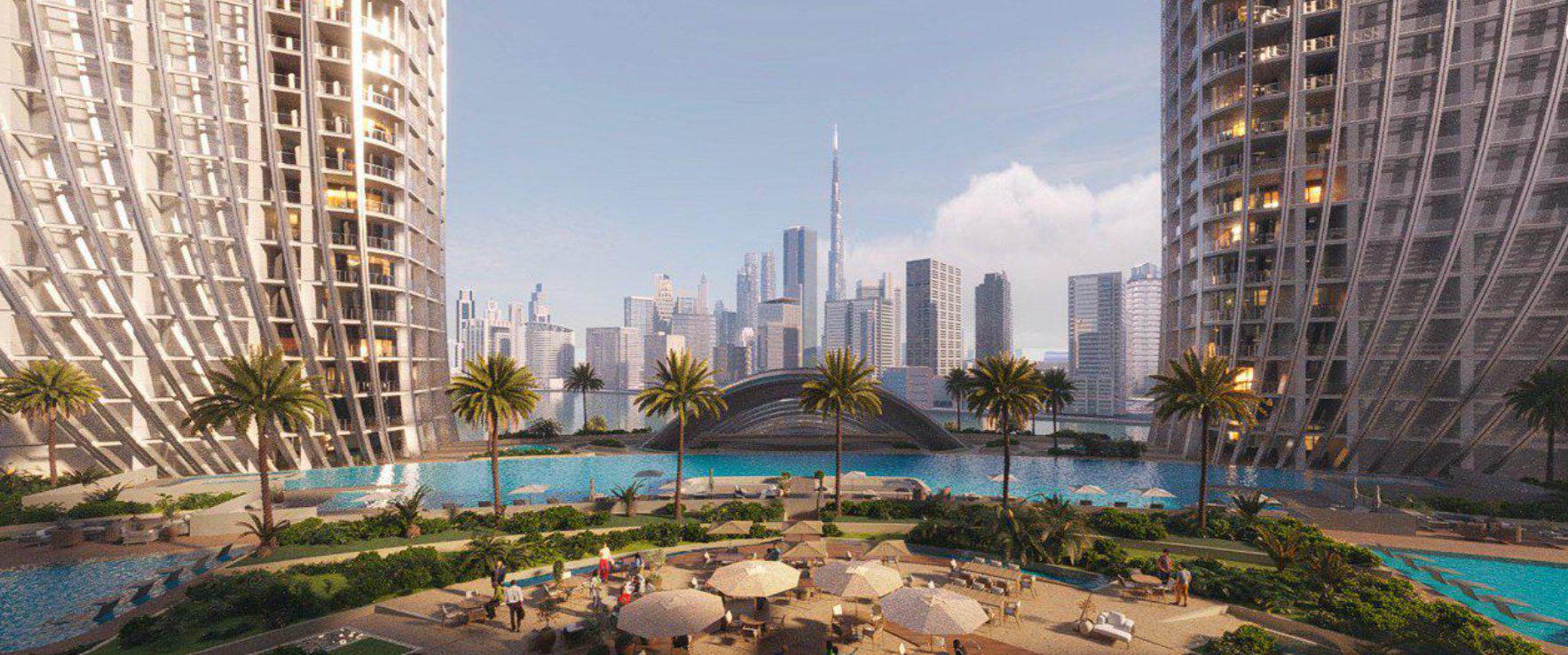 Новая квартира в жилом комплексе Binghatti Skyrise с пляжем и бассейнами, Business Bay, Дубай, ОАЭ